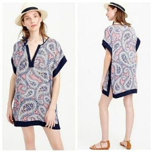 J. Crew - Colorblock Paisley Beach Tunic